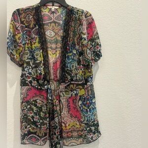 CAbi Multicolor Patterned Robe